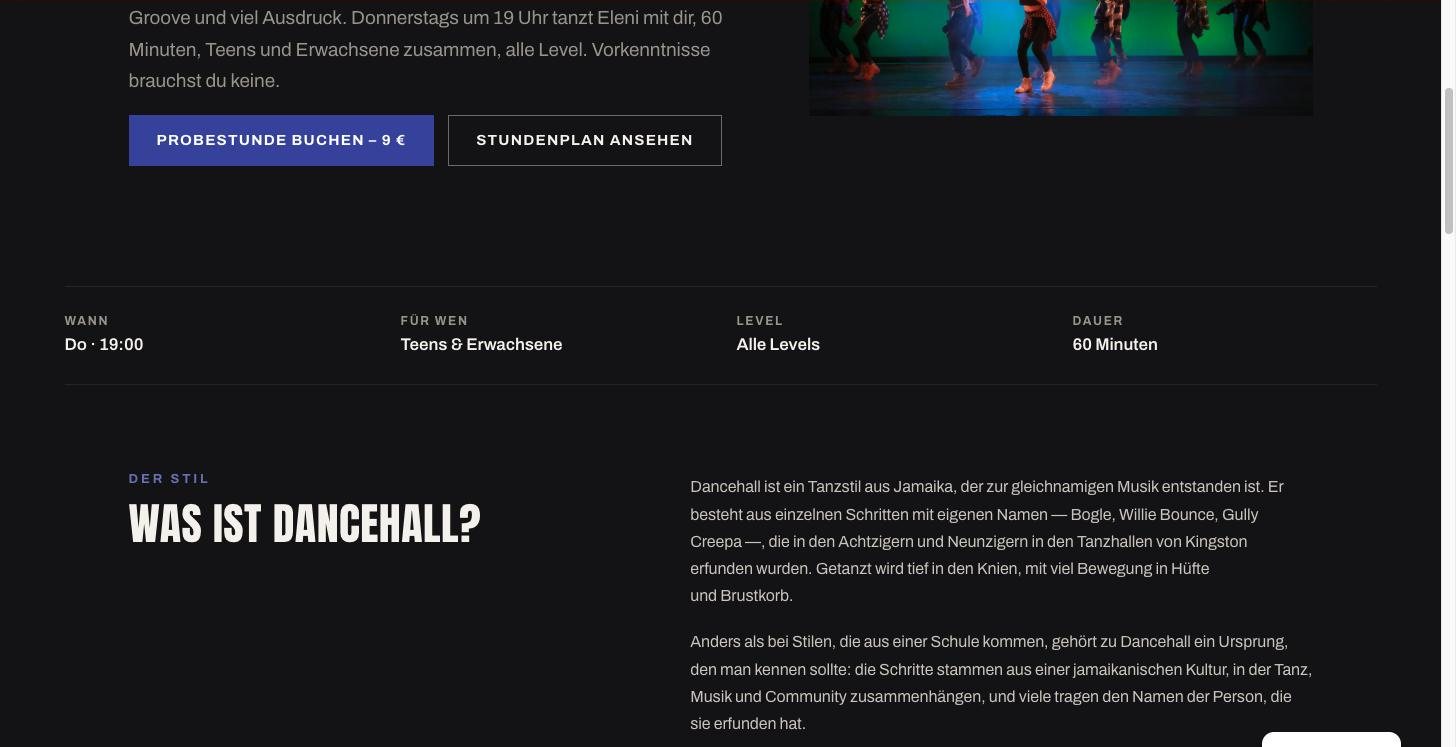 Screenshot Kursseite — zum Launch